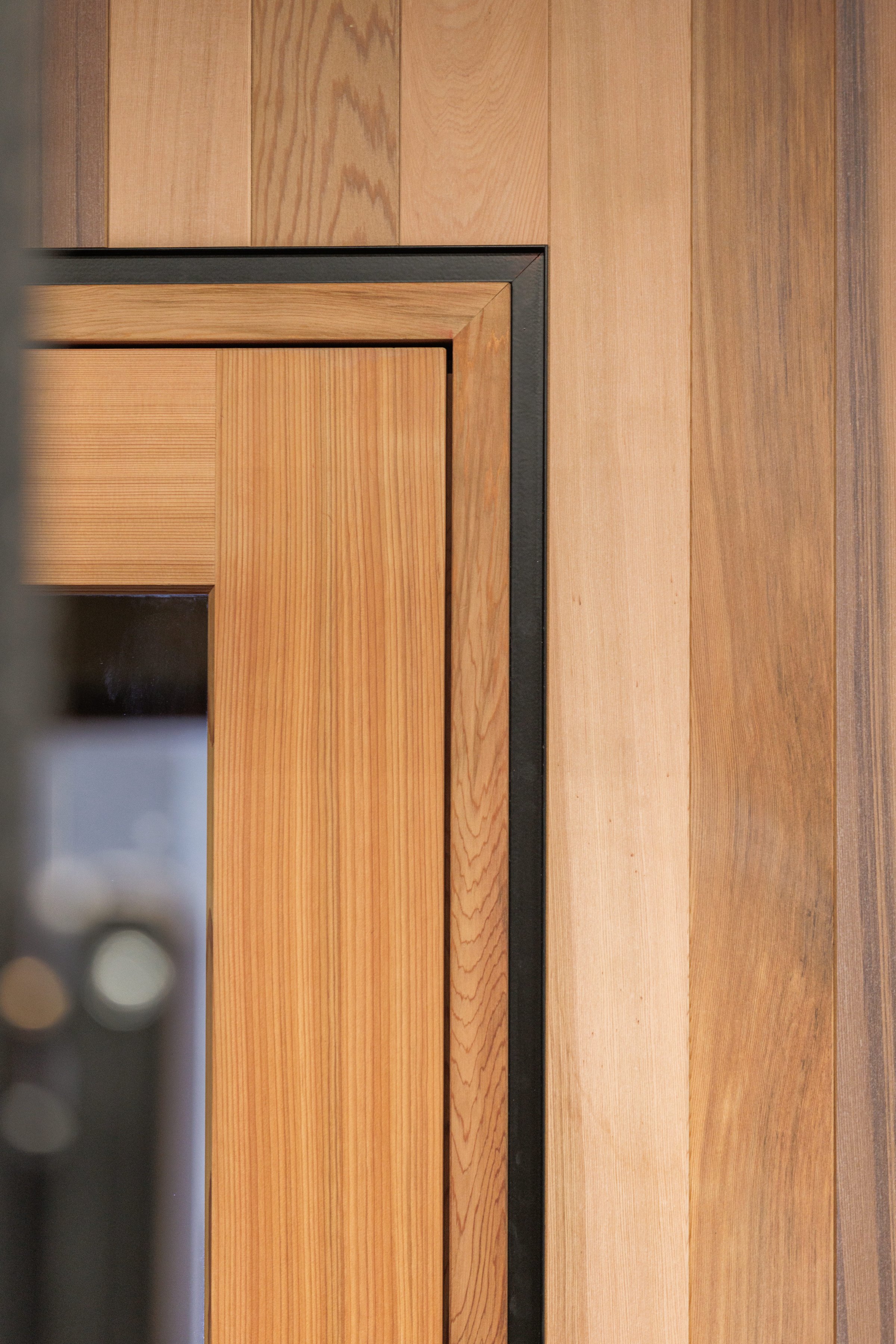 Cedar door detail